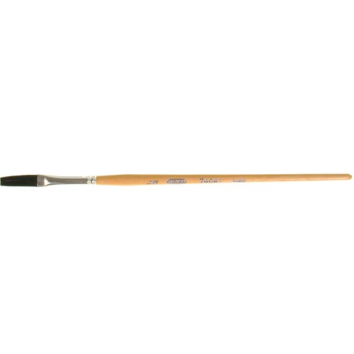 Pinceau une passe, Largeur de la brosse de 1/4", Soie de bœuf, Manche &agrave; Bois Equipex