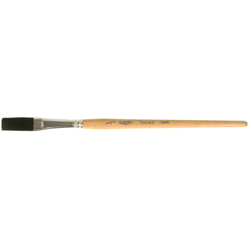 One Stroke Paint Brush, 1/2" Brush Width, Ox Hair, Wood Handle Equipex