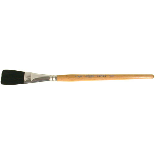 Pinceau une passe, Largeur de la brosse de 3/4", Soie de bœuf, Manche &agrave; Bois Equipex