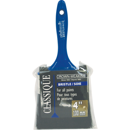 Pinceau classique, Soies, Manche Plastique, Largeur de 4" Equipex