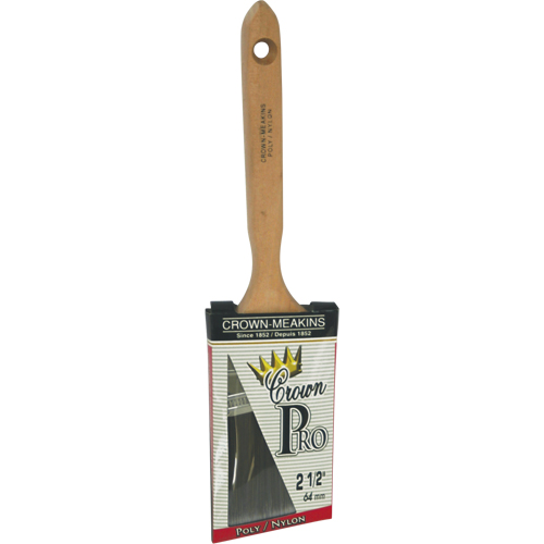 Angular Pro Paint Brush, Poly/Nylon, Wood Handle, 2-1/2" Width Equipex