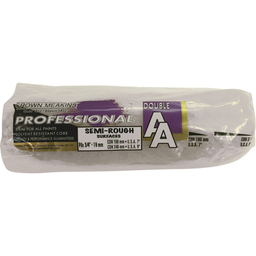 Manchon de rouleau &agrave; peinture synth&eacute;tique professionnel AA, Nap 19 mm (3/4"), 240 mm (9-1/2") l Equipex