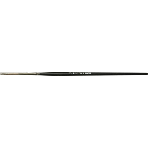 Flat Bristle Artist Brush, 6 mm Brush Width, Red Sable, Wood Handle Equipex