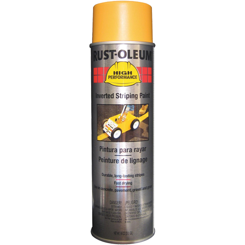 Peinture de traçage en a&eacute;rosol syst&egrave;me 2300 haute performance applicable en position invers&eacute;e, Jaune, 18 oz, Canette a&eacute;rosol Equipex