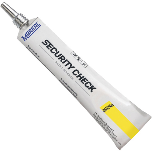 Security Check Paint Marker, 1.7 oz., Tube, Yellow Equipex