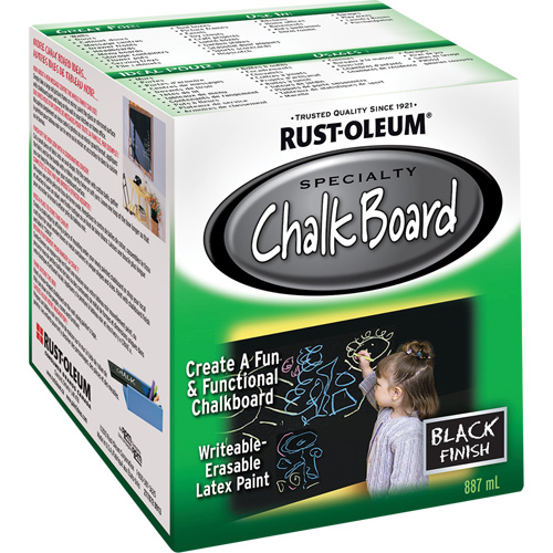 Chalk Board Paint, 877 ml, Can, Black Equipex