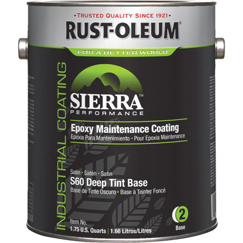 Rev&ecirc;tement dentretien &eacute;poxydique &agrave; base deau Sierra Performance S60  Couche de base opaque, Gallon, Base &agrave; teinter Equipex