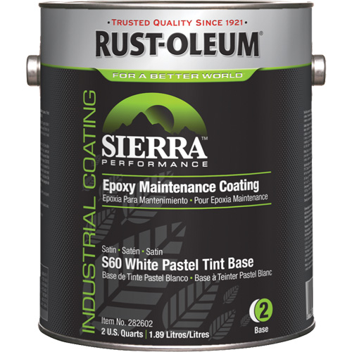 Rev&ecirc;tement dentretien &eacute;poxydique &agrave; base deau Sierra Performance S60 Couche de base pastel, Gallon, Base &agrave; teinter Equipex