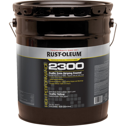 Peinture pour traçage de ligne invers&eacute;e Syst&egrave;me 2300 &agrave; haut rendement, Jaune, 5 gal., Seau Equipex