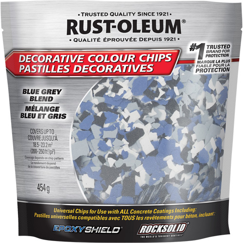 Pastilles de couleur d&eacute;coratives, 474 g, Sac, M&eacute;lange bleu gris Equipex