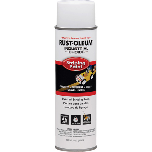 Industrial Choice&reg; S1600 System Inverted Striping Spray Paint, White, 18 oz., Aerosol Can Equipex