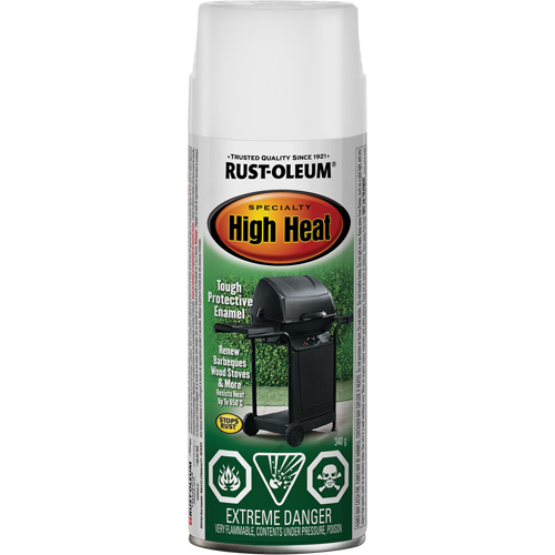 Specialty High Heat Enamel Spray Paint, Aerosol Can, White Equipex