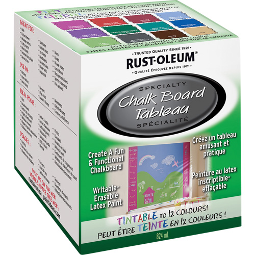 Specialty Chalk Board Paint, 824 ml, Kit, Tint Base Equipex