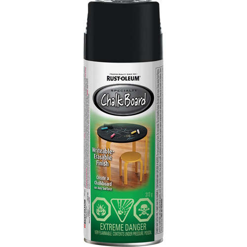 Specialty Chalk Board Paint, Aerosol Can, Black Equipex