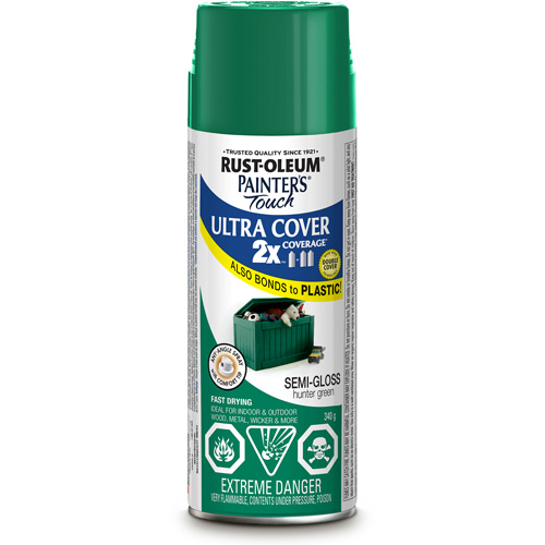 Painter's Touch&reg; Ultra Cover Paint, Hunter Green, Semi-Gloss, Aerosol Can Equipex