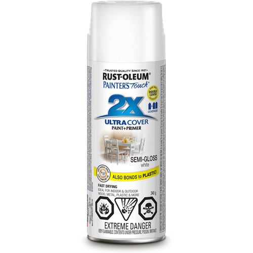 Painter's Touch&reg; Ultra Cover Paint, White, Semi-Gloss, Aerosol Can Equipex
