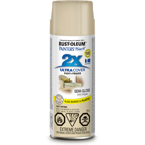 Painter's Touch&reg; Ultra Cover Paint, Ivory Bisque White, Semi-Gloss, Aerosol Can Equipex