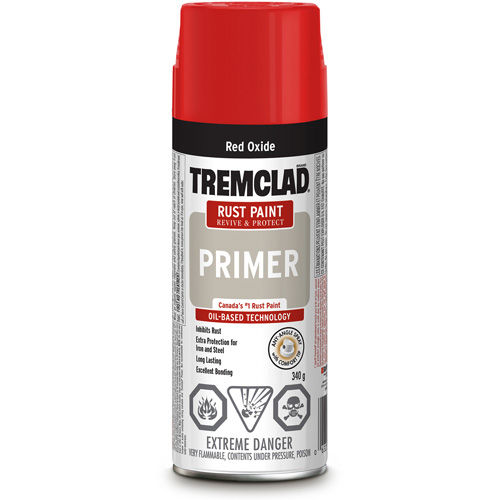 Tremclad&reg; Rust Primer Spray, Red Oxide, Very Flat, Aerosol Can Equipex