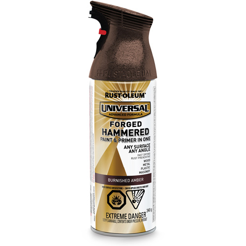 Universal&reg; Paint & Primer In One, Burnished Amber, Hammered, Aerosol Can Equipex