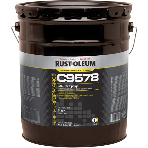&eacute;poxy &agrave; base de goudron de houille et &agrave; haute teneur en solides du syst&egrave;me C9578, 4 gal., Seau Equipex