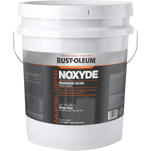 Noxyde Elastomeric Acrylic Coating, 5 gal., Pail, Grey Equipex