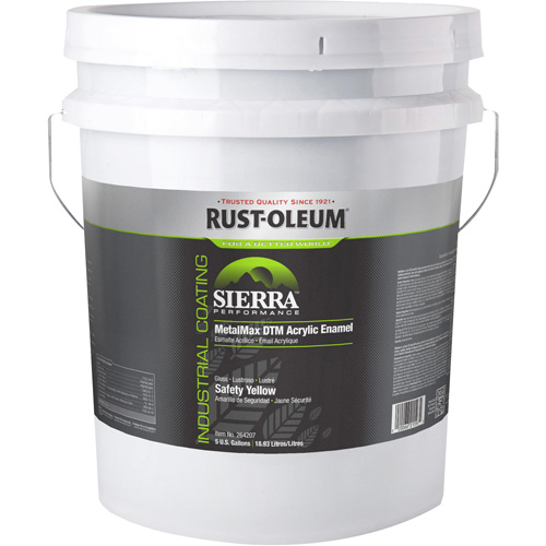 &eacute;mail acrylique DTM Sierra Performance MetalMax Plus, 5 gal., Seau, Jaune Equipex