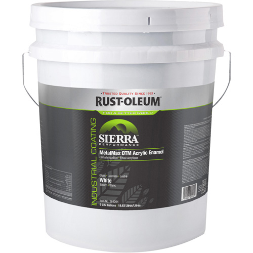 &eacute;mail acrylique DTM Sierra Performance MetalMax Plus, 5 gal., Seau, Blanc Equipex