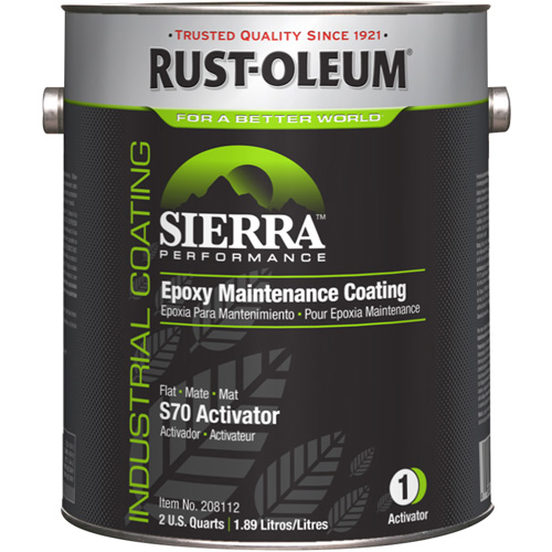 Activateur pour appr&ecirc;t acrylique &eacute;poxydique &agrave; base d'eau Sierra Performance S70/S71, Gallon, Blanc Equipex