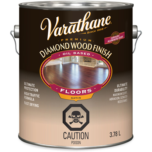 Varathane&reg; Diamond Wood Finish Floors Coating, 3.78 L, Clear, Satin Equipex