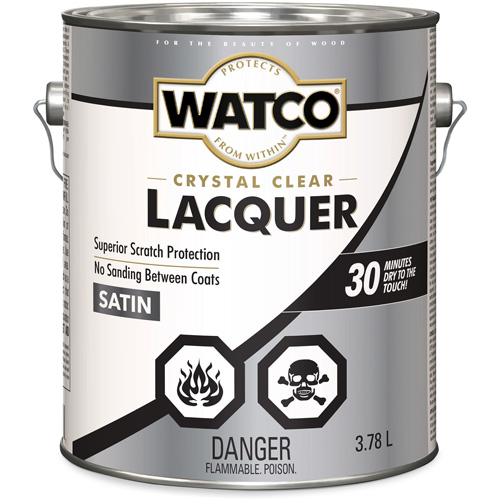 Watco&reg; Lacquer Wood Finish, 3.78 L, Clear, Satin Equipex