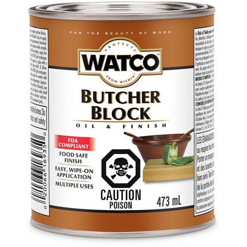 Watco&reg; Butcher Block Oil & Finish, 473 ml, Clear, Transparent Equipex