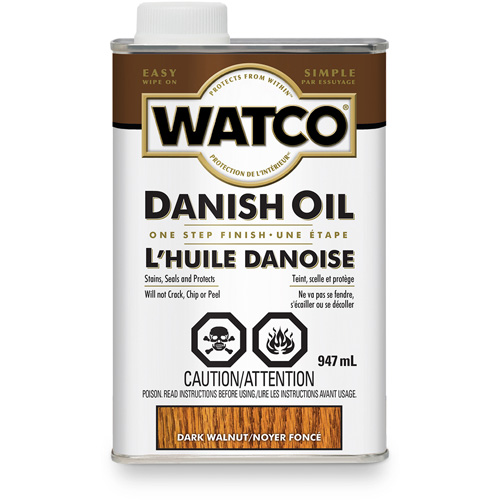 Watco&reg; Danish Oil, 947 ml, Dark Walnut, Transparent Equipex
