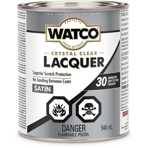 Laque pour bois Watco, 946 ml, Transparent, Satin Equipex