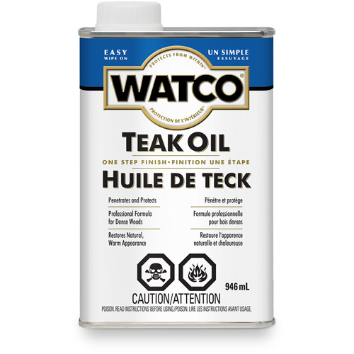 Watco&reg; Teak Oil, 946 ml, Clear, Transparent Equipex