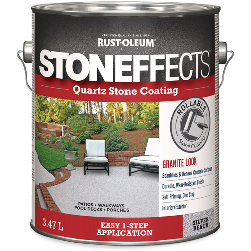 Stoneffects Quartz Stone Coating, 3.78 L, Water-Based, Textured, Grey Equipex