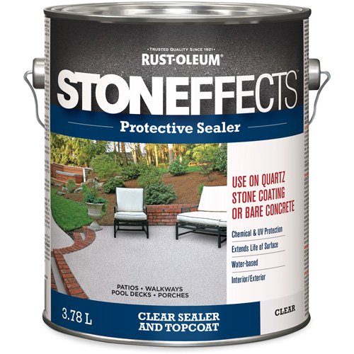 Stoneffects Protective Concrete Sealer, 3.78 L, Water-Based, Transparent, Clear Equipex