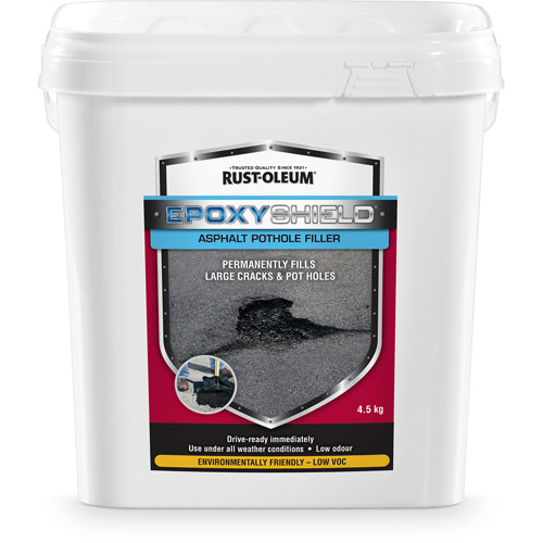 Remplisseur de nids-de-poule dasphalte EpoxyShield, Seau, Noir Equipex