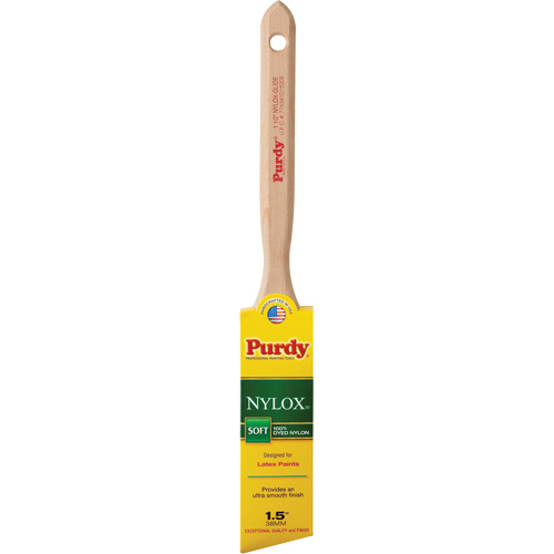 Nylox Glide Paint Brush, Nylon, Wood Handle, 1-1/2" Width Equipex
