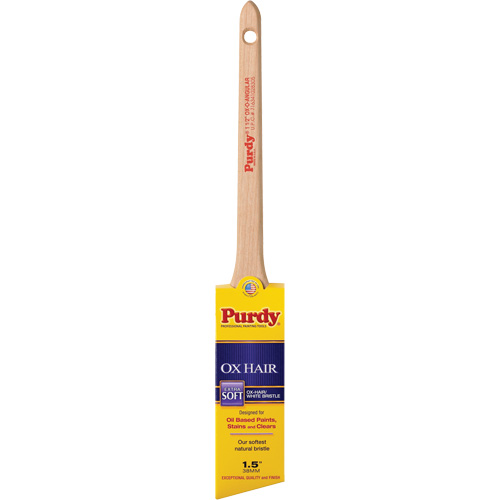 Ox-O-Angular Brush, Ox Hair, Wood Handle, 1-1/2" Width Equipex