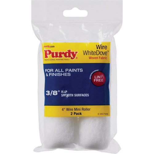 Mini rouleau en fil m&eacute;tallique Dove, Nap 9,5 mm (3/8"), 101 mm (4") l Equipex