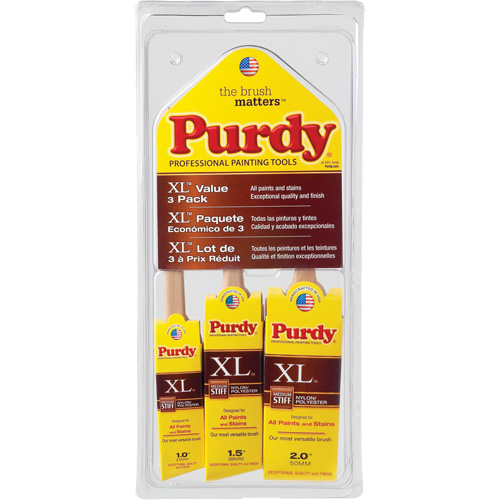 Assortiment de pinceaux XL, Poly/nylon, Manche Bois Equipex