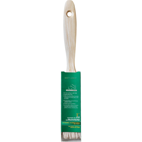 Pinceau pour murs et moulures One Coat, Soie blanche, Manche Bois, Largeur de 1" Equipex