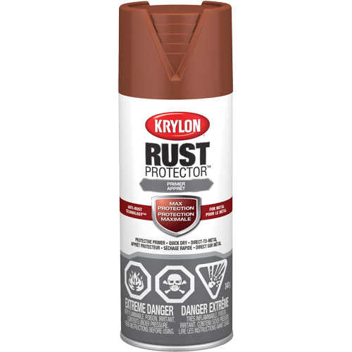 Peinture &agrave; &eacute;mail Rust Protector, Appr&ecirc;t oxyde rouge, Tr&egrave;s mat, 12 oz, Canette a&eacute;rosol Equipex
