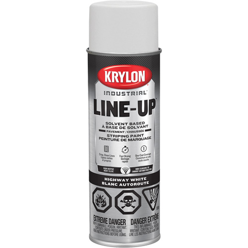 Peinture de marquage professionnelle &agrave; base de solvant, Blanc, 18 oz, Canette a&eacute;rosol Equipex