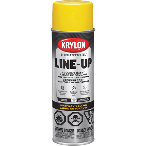 Peinture de marquage professionnelle &agrave; base de solvant, Jaune, 18 oz, Canette a&eacute;rosol Equipex