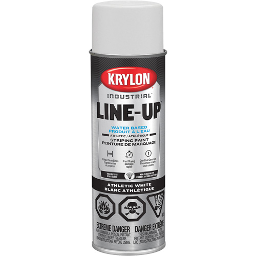Peinture en a&eacute;rosol industrielle pour le marquage de terrain de gymnastique LINE-UP, Blanc, 18 oz, Canette a&eacute;rosol Equipex