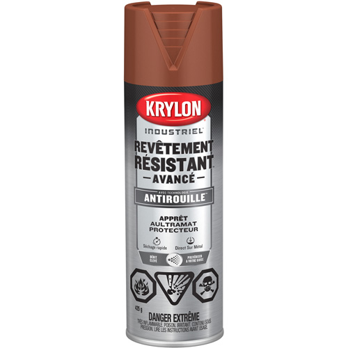 Tough Coat&reg; Advanced Paint with Rust Barrier Technology, Red Oxide Primer, Ultra-Flat, 425 g, Aerosol Can Equipex