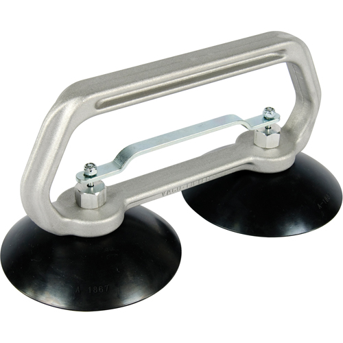 Appareils &agrave; ventouses - Ventouse double industrielle, 75 lb Capacit&eacute;, 5", Barre &agrave; tirer, 10" Longueur de la manche Equipex