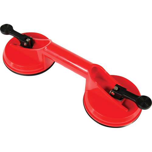 Ventouses de levage manuel - Ventouses doubles, 66 lb Capacit&eacute;, 4-5/8", Levier, 13" Longueur de la manche Equipex