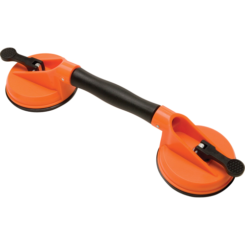 Ventouses de levage manuel - Ventouses doubles - pivotantes, 50 lb Capacit&eacute;, 4-5/8", Levier, 13" Longueur de la manche Equipex